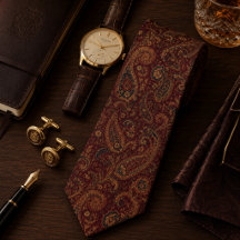 Bourgogne Royal Paisley Luxe Ancien