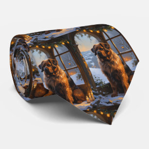 Cravate Bouvier des Flandres avec les illuminations de Noë