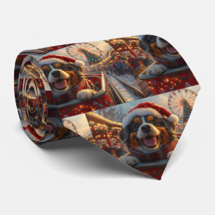 Cravate Bouviers des Flandres Chien Montagnes Russes Noël