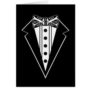 Cravate Bow noir et blanc avec Tux