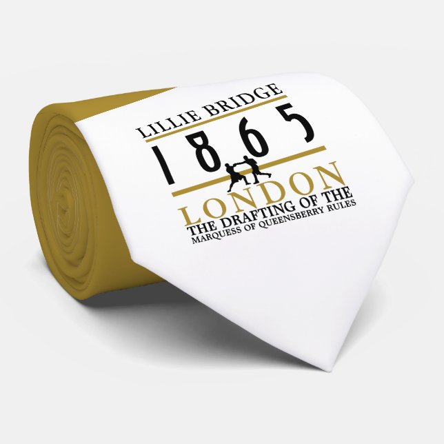 Cravate Boxe Fight, Queensberry Rules (Roulé)