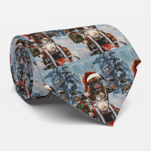 Cravate Boxer Chien équitation Moto Noël