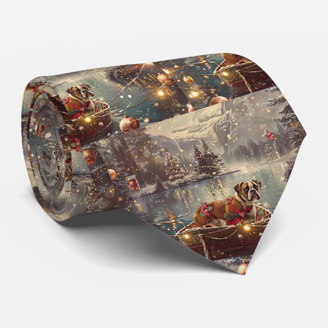 Cravate Boxer Christmas Festive Voyage (Roulé)