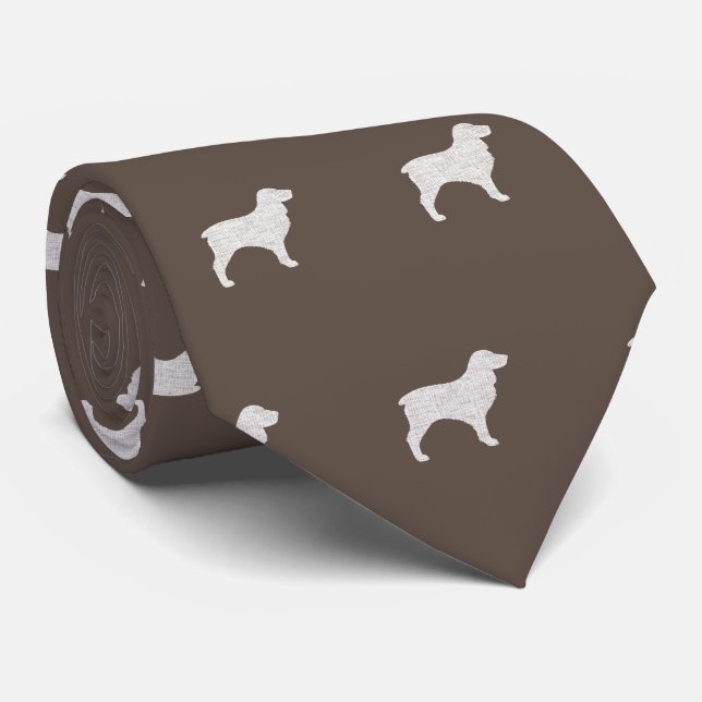 Cravate Boykin Spaniel Chien race Silhouettes Motif (Roulé)