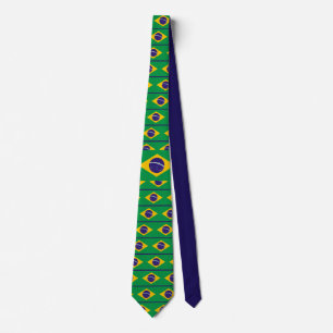Cravate Brésil : Drapeau du Brésil