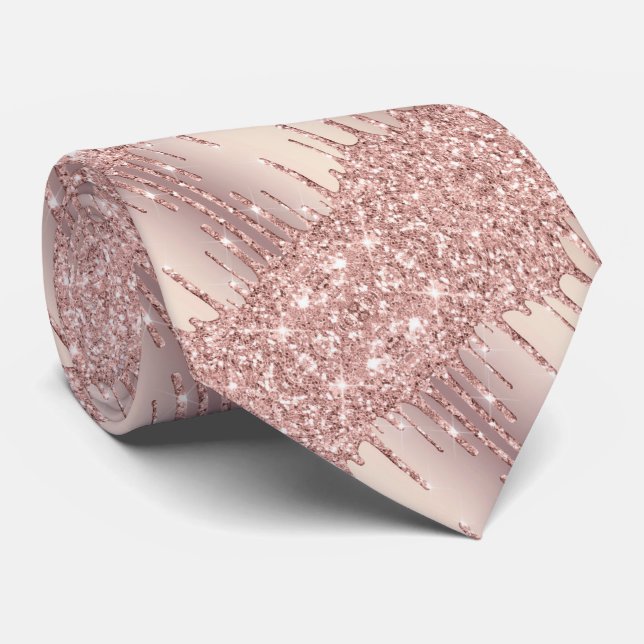 Cravate brillant - Rose  de Parties scintillant de (Roulé)