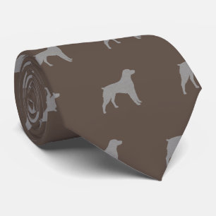 Cravate Brittany Spaniel Chien race Silhouettes Motif