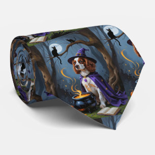 Cravate Brittany Spaniel Chien Whimsical Halloween Peintur