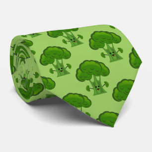 Cravate Brocoli vert heureux