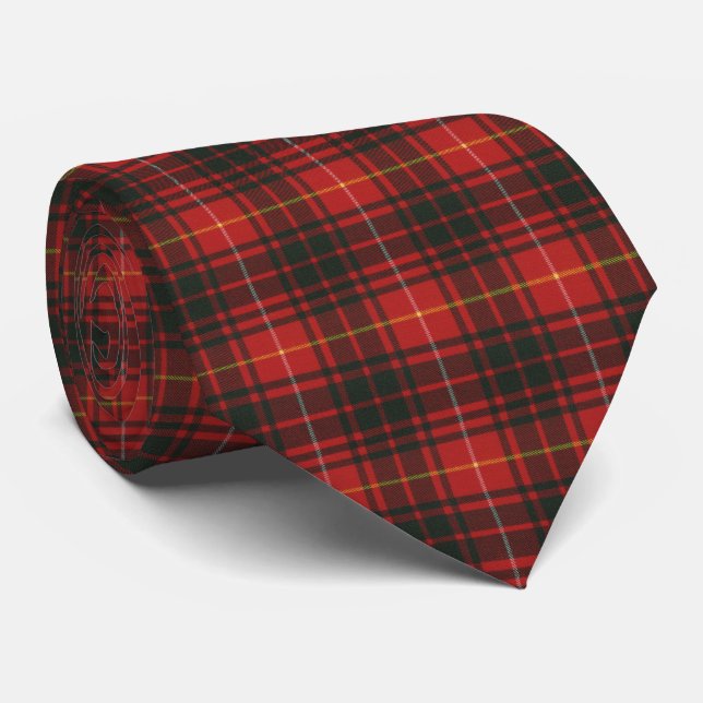 Cravate Bruce Modern Original Écossais Clan Tartan (Roulé)