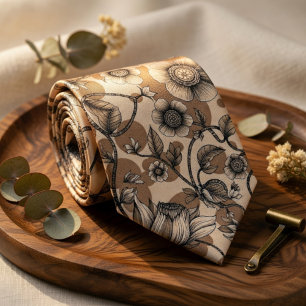 Cravate Brun beige