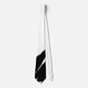 Cravate Brush noir Arrière - plan blanc moderne