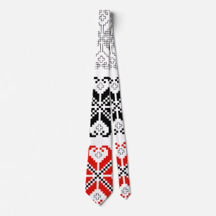 Cravate Bulgarian Folk Art Motif Sporty Hommes