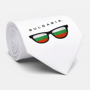Cravate Bulgarie Caractères de texte et de couleur personn