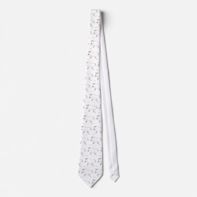 Cravate Bull Folk Art Necktie (Devant)