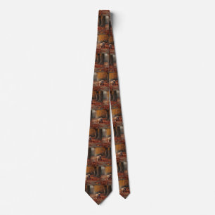 Cravate Bulldog en automne Feuilles automne Inspire