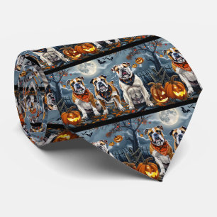 Cravate Bulldog Halloween Éffrayant