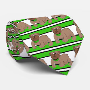 Cravate Bulldogs Équipe de sports Green Necktie