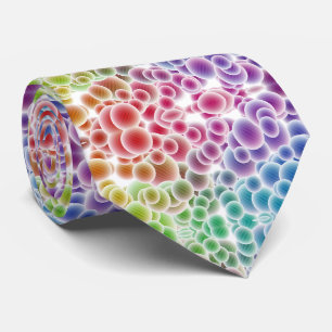 Cravate Bulles arc-en-ciel en Motif Abstrait contemporain