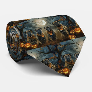 Cravate Bullmastiff Halloween Éffrayant