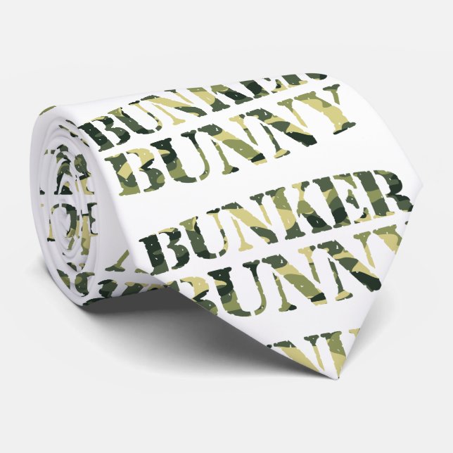 CRAVATE BUNKER BUNNY CAMO / CAMOUFLAGE (Roulé)