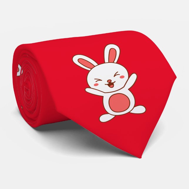 Cravate Bunny drôle (Roulé)