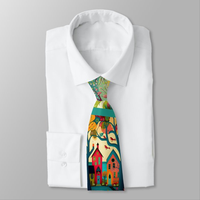 Cravate Bush Color Necktie Immobilier Entrepreneur (Attaché)