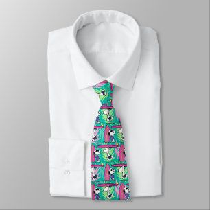 Cravate cacahuètes   Snoopy Turquoise Surf Motif