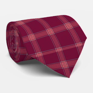 Cravate Cadeau carreaux tartan Bourgogne classique
