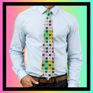 Cravate cadeau de chat mignon pour les amoureux de les cha