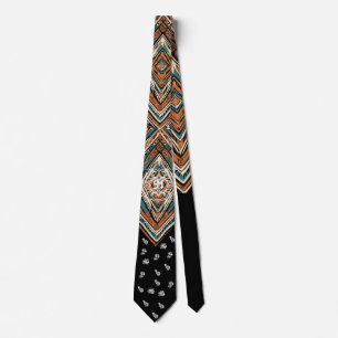Cravate Cadeau de Fête des Pères Géométrique Tribal Person