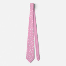 Cadeau moderne pour marié à pois roses et blancs  