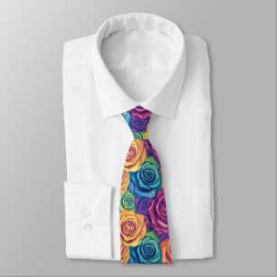 Cravate Cadeaux à la mode pour le Père Fleurs de rose