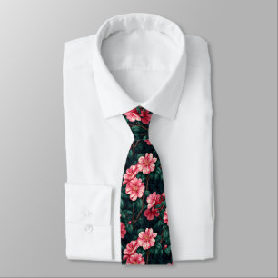 Cravate Cadeaux Minimalistes Pour Hommes Gardenias Floral