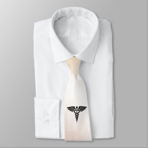 Cravate Caduceus Médicale Look de marbre rustique