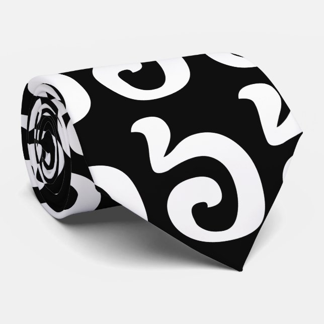 Cravate Cambodian Number 6 / Six / ៦ (Pram Muj) Khmer (Roulé)