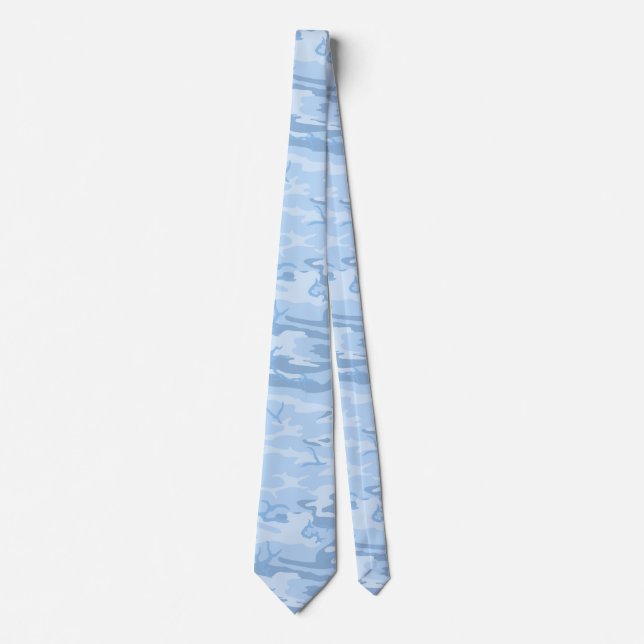 Cravate Camo bleu fané (Devant)