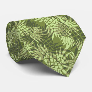 Cravate Camo d'ananas Hawaiian imprimé à deux côtés