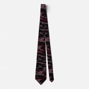 Cravate Camo rouge foncé
