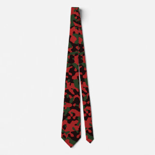 Cravate Camouflage Crimson en vert et noir
