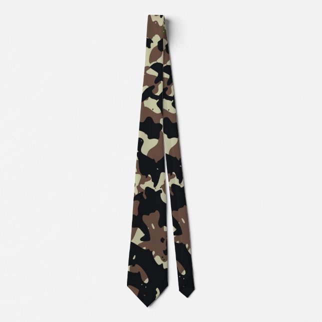 Cravate Camouflage militaire américain Camo vert Motif san (Devant)