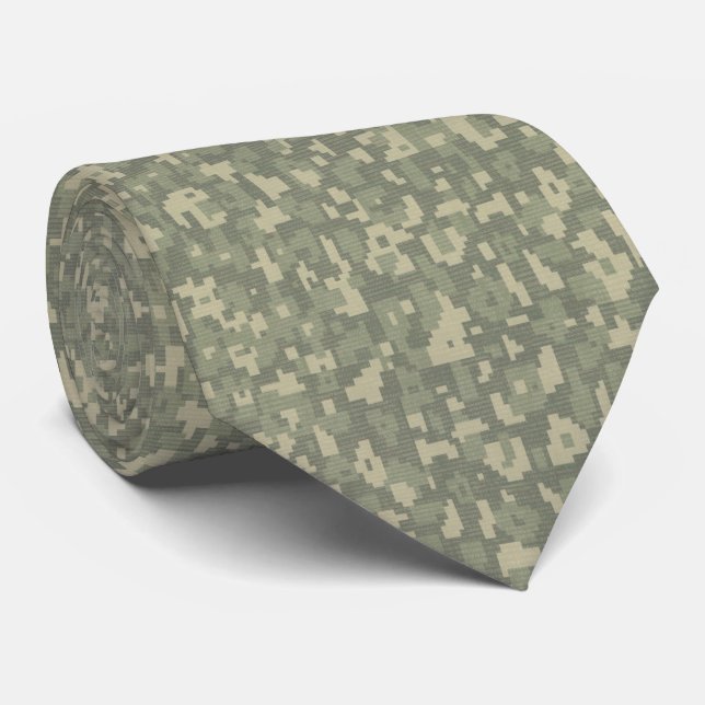 Cravate Camouflage militaire Camouflage numérique tactique (Roulé)