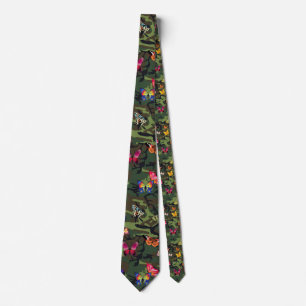Cravate camouflage papillon