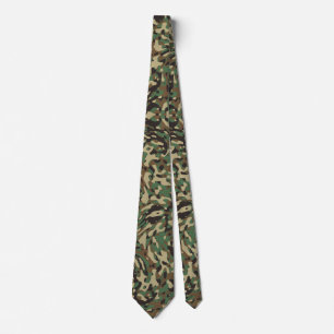 Cravate Camouflage Vert Tendance