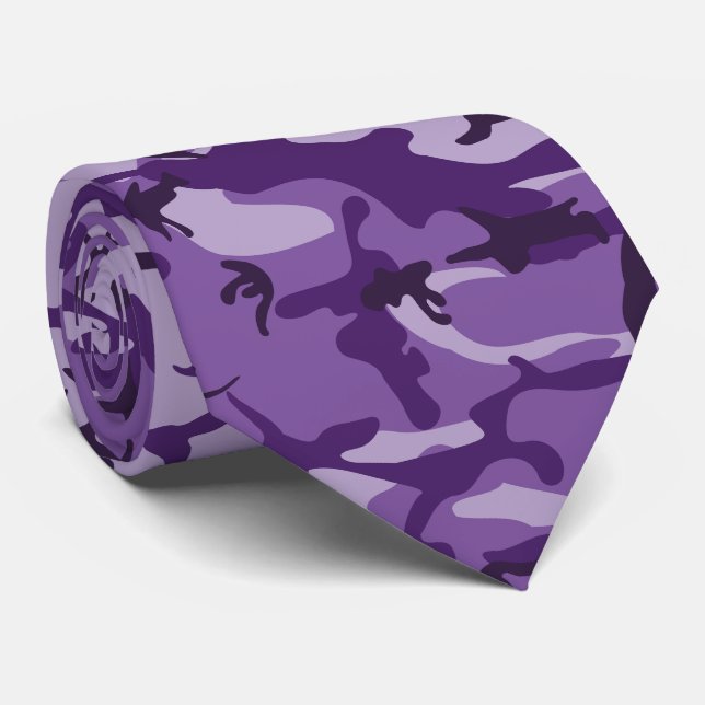 Cravate Camouflage violet, Armée (Roulé)