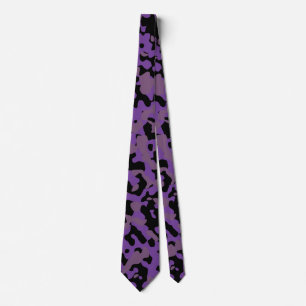 Cravate Camouflage violet foncé en Rose Dusty et noir