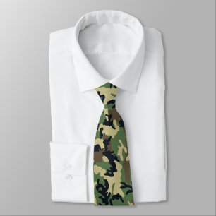 Cravate Camouflage Woodland