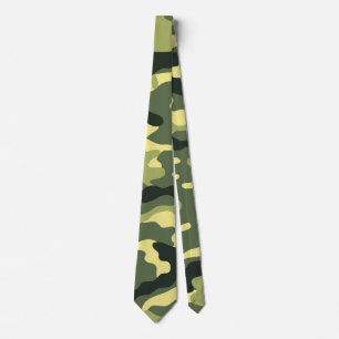 Cravate Camping Chasse Camouflage vert