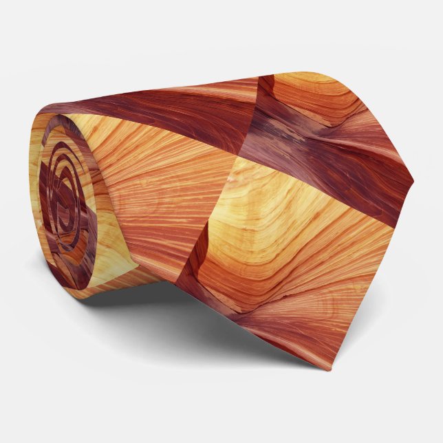 Cravate Canyon Abstrait, sud-ouest, Brown et Tan (Roulé)