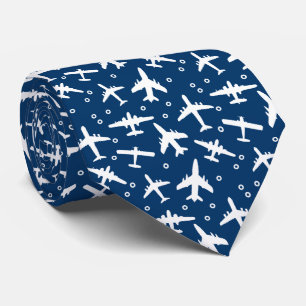 Cravate Capitaine d'avion Motif d'aéronef du pilote d'avia